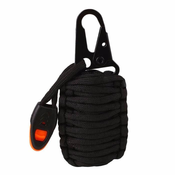 Kit De Survie SHOP-STORY En Forme De Grenade – 21 Pièces Dont Couteau, Paracorde 500 Lb, Sifflet Et Mousqueton – Vert, Pour Porte-clés Ou Sac
