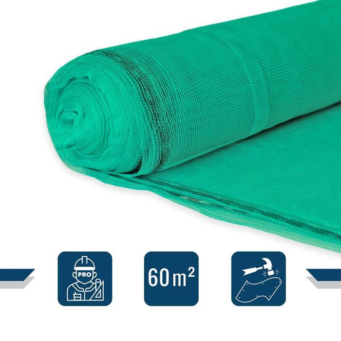 TECPLAST Filet d'échafaudage Vert 3,07x20 m 50EC - Qualité PRO - Filet ...