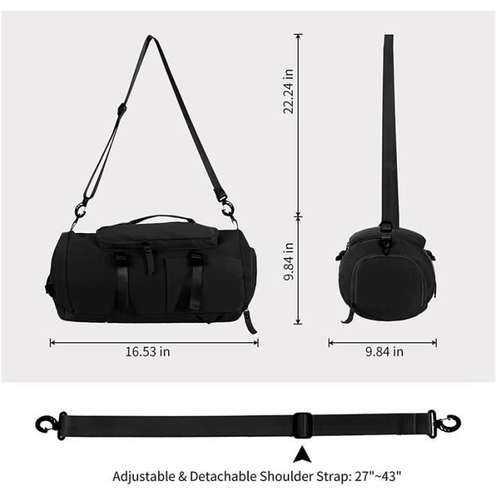 Flintronic Sac De Voyage 3-en-1 Pliable 65L – Sac Sport Étanché Avec Compartiment Chaussures & Poche Humide