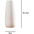 Vase en Céramique Décoration Design Blanc Cylindre Style Mariage Banquet Fête Décor Accessoires de Composition Florale-2