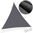 Voile d'ombrage triangle SPRINGOS - 3x3x3m - 160g/m² - Gris foncé-2