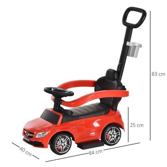 Buggy pousseur outlet porteur rouge anddy