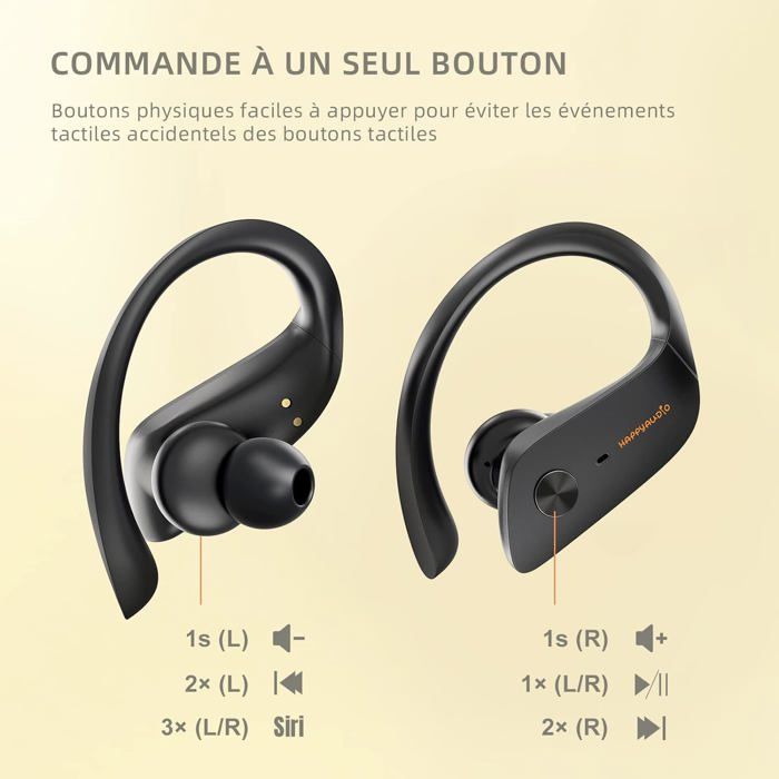 Écouteurs Clip Oreille Ouvert, Écouteurs Bluetooth Sans Fil, Écouteur