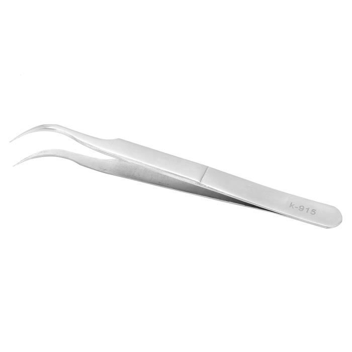 Pince à épiler Coudée En Acier Inoxydable 201 Anti Ternissement Couleur Inoxydable 13 6x1x0 15 1 7 Cm