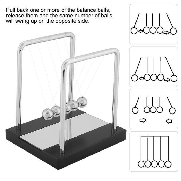 Balles d'équilibre à LED Newton - Balles de Newton - Balançoire en verre - Jouets scientifiques
