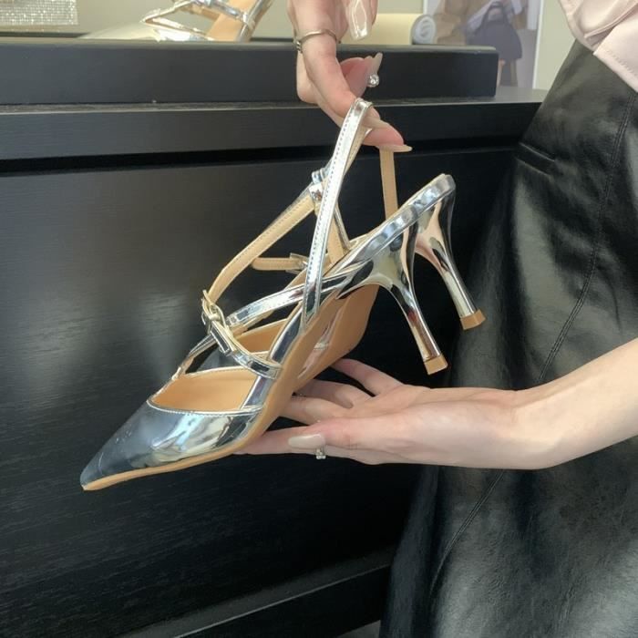Escarpin bride croisée discount