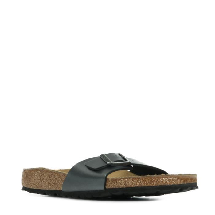 Sandales Birkenstock Madrid BS Femme Noir Boucle de serrage