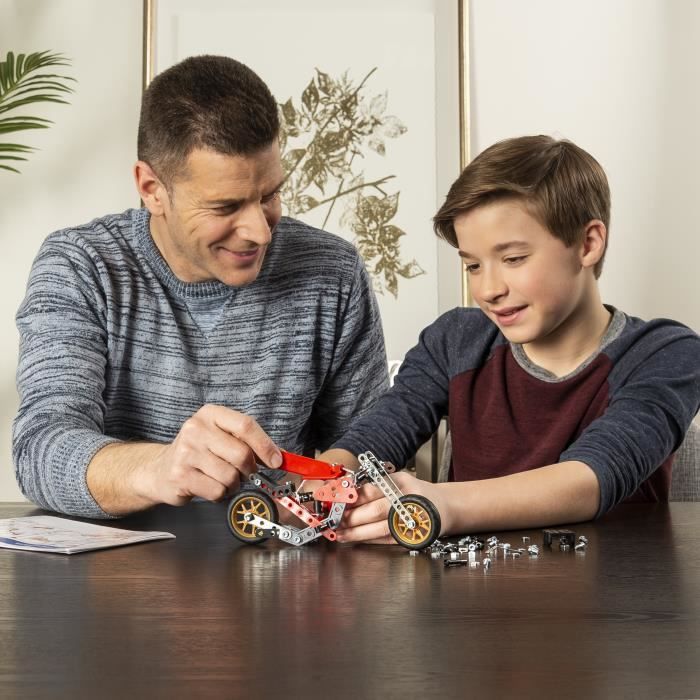 Coffret Meccano Moto 5 En 1 – 174 Pièces, 2 Outils – Construction Moto Jouet Enfant 8 Ans Et Plus – Bandai