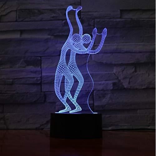 XM182-Lampe De Nuit Yoga Dance Panneau Acrylique 3D Lumières 7