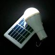 Ampoule solaire portable rechargeable avec détecteur de lumière à LED Télécommande à gradation Minuterie solaire Panneau solaire-3