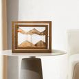 Type de cadre-Bleu - decoration maison Paysage de sable 3D en mouvement rotatif, cadre en bois, sable mouvant-3