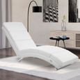 Méridienne London Chaise de relaxation Chaise longue d’intérieur design Fauteuil relax salon blanc-3