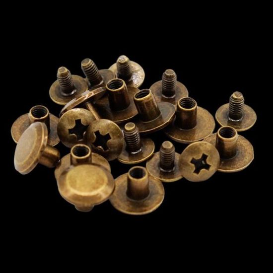 Pack De 20 1 5 Pouce Diametre Nail Rivets Chicago Vis Goujons Spike Vis Pour Spot En Cuir Ceinture Portefeuille Sacs A Main Cdiscount Bricolage