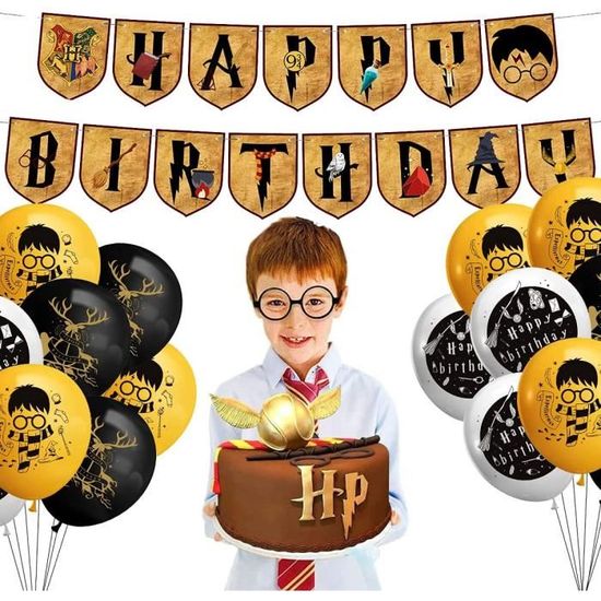 Harry Potter Anniversaire Décoration Ballon Bannière Assistant Gâteau  Décoration Enfants Magicien Décoration De Fête - Cdiscount Maison