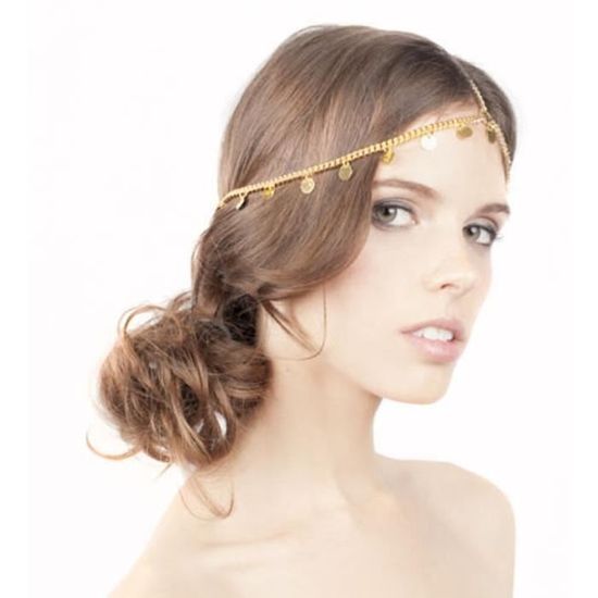 Bandeau Chaîne Strass Inilbran - Style Boho Vintage - Réglable - Festival, Mariage, Cadeau Femme