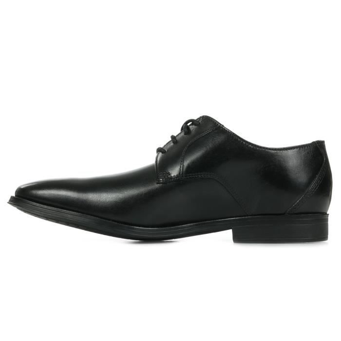 Derby Clarks Gilman Lace Homme Cuir Lacets Noir Noir
