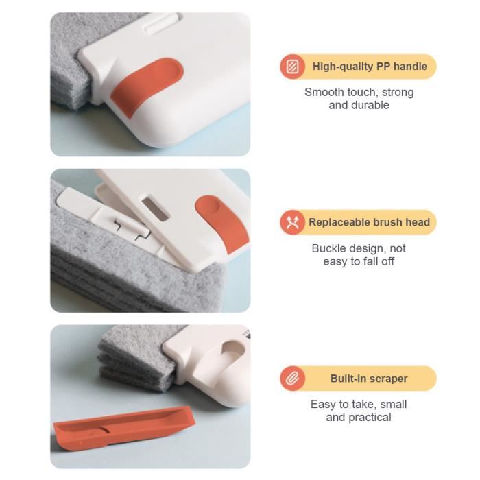 Le Noir Brosse De Nettoyage De Rainures De Fenêtre, Outils De Nettoyage De Fentes De Fenêtres à