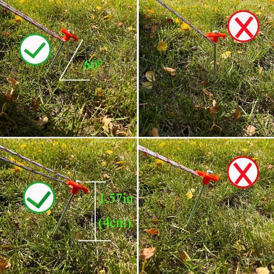 Green Haven Lot De 20 Piquets De Tente En Acier Galvanisé Robuste - Piquets Sol Durables Anti-Rouille Pour Camping Tonnelles Et Événements Extérieurs