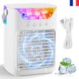 Mini climatiseur portable - INKBIRD - 4-en-1 - Silencieux - 3 vitesses - LED RGB
