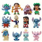 AUREOX Lot de 12 Figurines Miniatures Stitch & Lilo – Figurines Dessin Animé | Jouet Collection, Décoration, Cadeau Enfant
