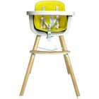 Chaise haute bébé évolutive scandinave 2 en 1 - BB-BOOM - Jaune - À partir de 6 mois - Jusqu'à 3 ans