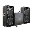 Pack Sono DJ 2800W Ibiza Sound - Caisson Amplifiée SUB15A + Enceintes STAR210 + Câbles HP & PC