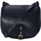 OH MY BAG Sac à main femme cuir souple - Modèle Verlaine bleu foncé