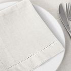 PEGANE Lot de 12 serviettes de table coloris Blanc- Dim : L.40 x l.40 cm