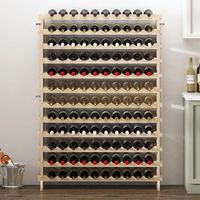 NEED Casier à bouteilles de vin avec 12 étagères pour 120 bouteilles, 110x30x140 cm