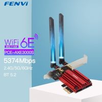 WiFi 6E PCE-AXE3000 - Carte Réseau Wi-fi 6 Pci-e 3000 Mb-s, Wi-fi 5.1-5 Ghz, 802.11ax, Wi-fi 2.4 (intel Ax200