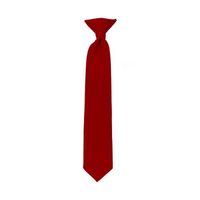 Cravate à clip pour garçon à couleur unie de NYFASHION101, Cramoisi 35,6 cm