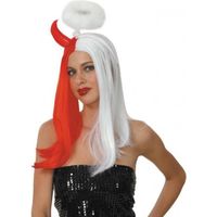 Perruque mi-ange mi-démon Halloween - Marque - Multicolore - Femme - Adulte - Intérieur