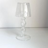 Bougeoir,Vingtage verre bougeoir photophore chandelier lampe de Table forme romantique mariage fête décor - Type Trans String
