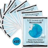 10 Masques Visage Sérum Hydratant à l’Acide Hyaluronique - Hydrate et Repulpe la Peau – Anti-Age – Peaux Normales