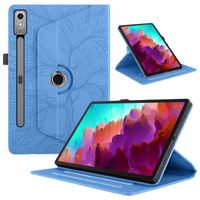 Étui Rotatif pour Tablette Lenovo Tab P12 12.7", 360 ° Rotatif Vertical boîtier Horizontal,Arbre de vie bleu XZRX