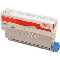Cartouche toner compatible OKI C612 Jaune - Technologie DEL - Rendement jusqu'à 6000 pages ISO/IEC 19798