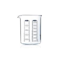 Praknu Verre Doseur en Verre - 1L & 0,5L - Resistant a la Ch