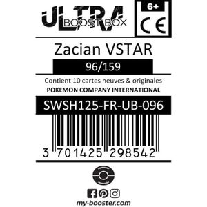 CARTE A COLLECTIONNER Zacian VSTAR 96/159 - Ultraboost X Epée et Bouclie