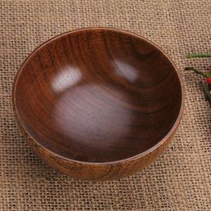 Cuisine en bois rond Saladier Bambou Enfants Fruit Bol De Riz Natual S