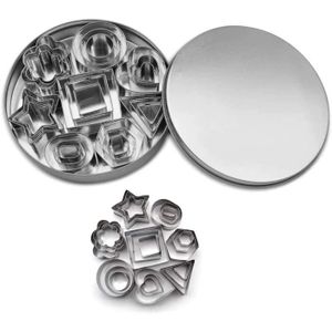 pour Gâteau Biscuit Cookie Fondant Pâtisserie Forme Géométrique Biscuit en Acier Inoxydable Hexagone Bluelves Emporte Piece Patisserie 24 pièces Mini Emporte-Pièces