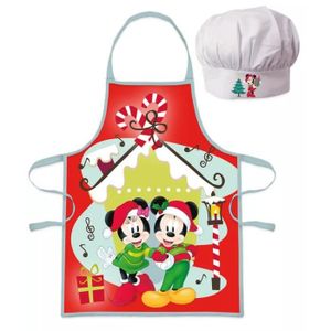 TABLIER DE CUISINE Disney Minnie, ensemble de tabliers de Noël Mickey