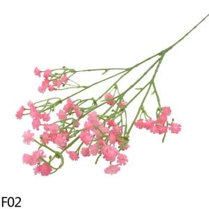 FLEUR ARTIFICIELLE 1 PCS - F02-Rose Baby souffle - Gypsophile artificiel en plastique,fausses fleurs blanches pour décorer la ma
