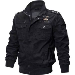 BLOUSON Blouson Homme, Bomber Homme, Veste Homme Militaire, Aviateur Coupe-Vent Homme, Cargo Veste Homme –Noir