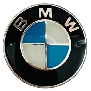 DÉCORATION VÉHICULE Embleme logo bmw carbone bleu 82mm capot coffre em