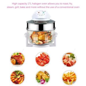 12 L Blanc Premium Digital Halogène Convection Four Cuisinière avec couvercle à charnière