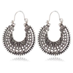 Vintage Hollow Leaf Perle Boucles D/'oreilles Long Dangle Drop alliage Fashion Femmes Bijoux