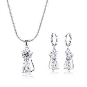 Parure Bijoux Chat Swarovski Achat Vente Pas Cher