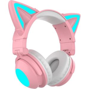 CASQUE - ÉCOUTEURS Casque D'Écouteur Sans Fil De Chat Mignon, Casque 