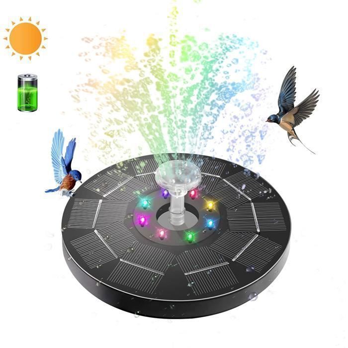 Bain d'oiseau extérieur et fontaine ronde à énergie solaire par Gardenised  QI004101