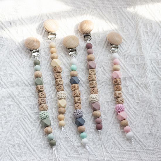 3 Attache Tetine Bébé, Attache Sucette Personnalisé Pour Filles Et